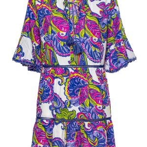 AYFEE ABITO CORTO BALZE CASHEMERE PRINT 14-CAM5658