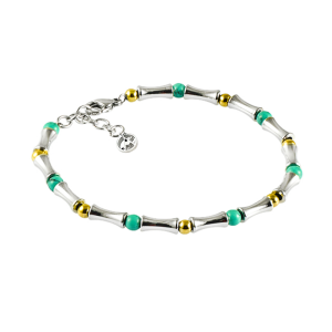 AMORINO BRACCIALE UOMO BAMBU CON PERLINE
