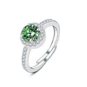 AMORINO ANELLO CON ZIRCONE ROTONDO REGOLABILE