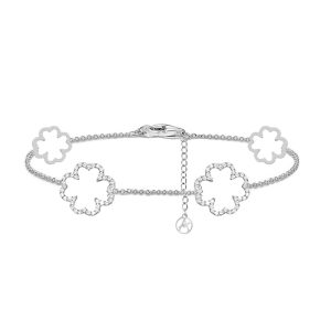 AMORINO BRACCIALE 4 QUADRIFOGLI IN STRASS