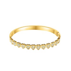 AMORINO BRACCIALE RIGIDO CUORE CON STRASS