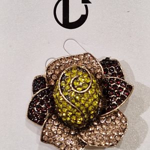 SPILLA FIORE STRASS CON MAGNETE PICCOLA