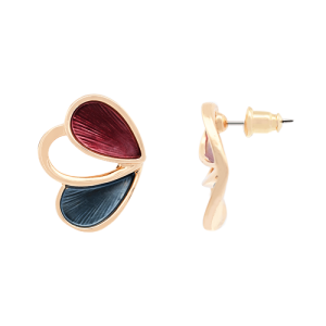 AMORINO ORECCHINI SMALTATI TRE PETALI