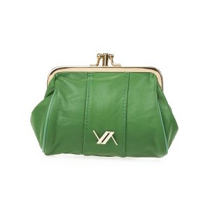 VERDE PORTAMONETE PELLE 18-1450 GREEN